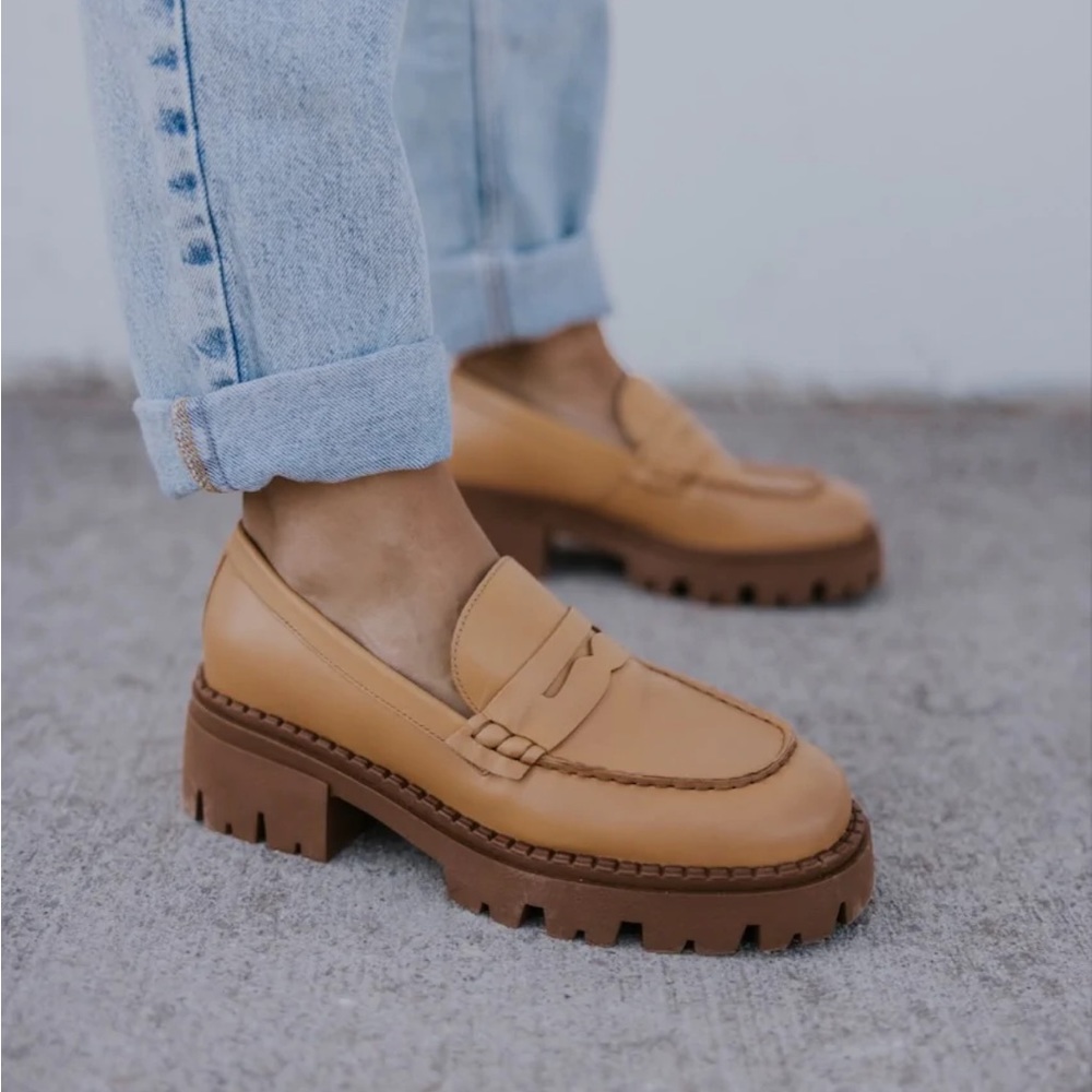 Free People Lyra Lug Sole Loafers Size 36.5